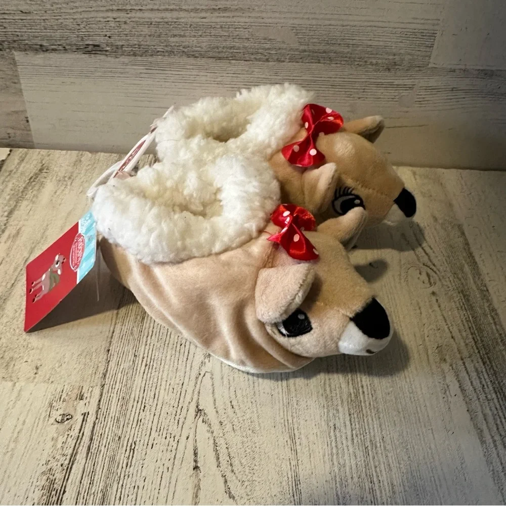 Rudolph the Red Nose Reindeer Clarice Slippers Size 12-24 Months NEW